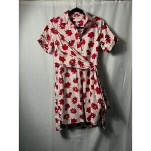 FREE ASSEMBLY RED FLORAL DRESS SIZE XSMALL